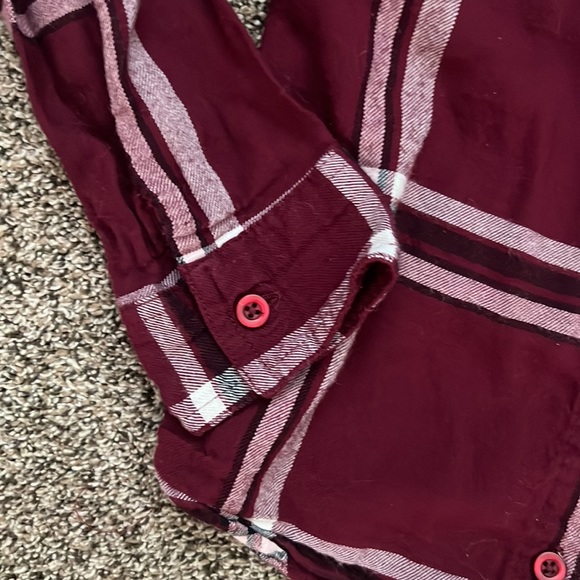 Justice plaid button down size 10 - Picture 4 of 6